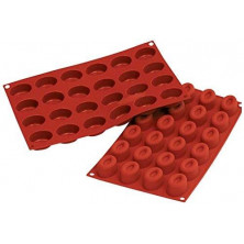 Molde de silicona de 24 cavidades savarin oval