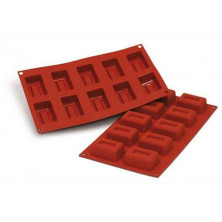 Molde de silicona 10 savarins rectangular