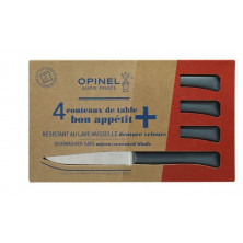 Estuche de 4 cuchillos de mesa Opinel Antracita