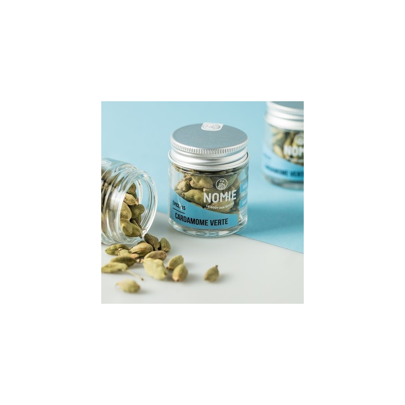 Semillas de Cardamomo Verde .  Tarro de cristal 30 ml