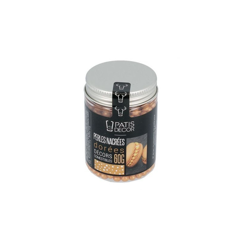 Sprinkles Perlas nacaradas doradas Pastidecor 60 gr
