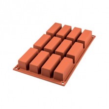 Molde de silicona 12 mini cake rectangulares