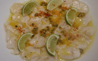Receta de Carpaccio de Vieiras con Fruta de la Pasión