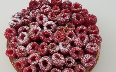 Receta de tarta de frambuesa y pistacho